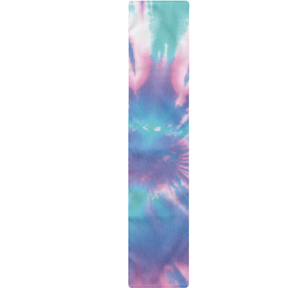 Teal And Pink Tie Dye Print Table Runner