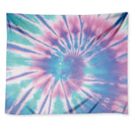 Teal And Pink Tie Dye Print Tapestry