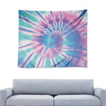 Teal And Pink Tie Dye Print Tapestry