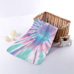 Teal And Pink Tie Dye Print Towel