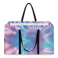 Teal And Pink Tie Dye Print Utility Tote Bag