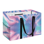 Teal And Pink Tie Dye Print Utility Tote Bag