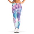 Teal And Pink Tie Dye Print Women's Leggings