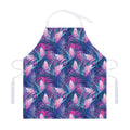 Teal And Pink Tropical Floral Print Adjustable Apron