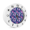 Teal And Pink Tropical Floral Print Alarm Clock