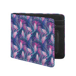 Teal And Pink Tropical Floral Print Bifold Wallet