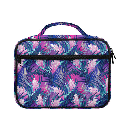 Teal And Pink Tropical Floral Print Briefcase Bible Bag