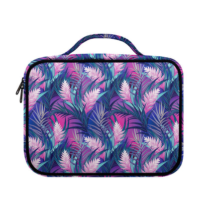 Teal And Pink Tropical Floral Print Briefcase Bible Bag