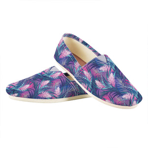 Teal And Pink Tropical Floral Print Casual Shoes