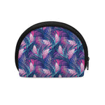 Teal And Pink Tropical Floral Print Coin Purse