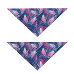 Teal And Pink Tropical Floral Print Dog Bandana