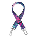 Teal And Pink Tropical Floral Print Dog Seat Belt