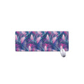 Teal And Pink Tropical Floral Print Extended Mouse Pad