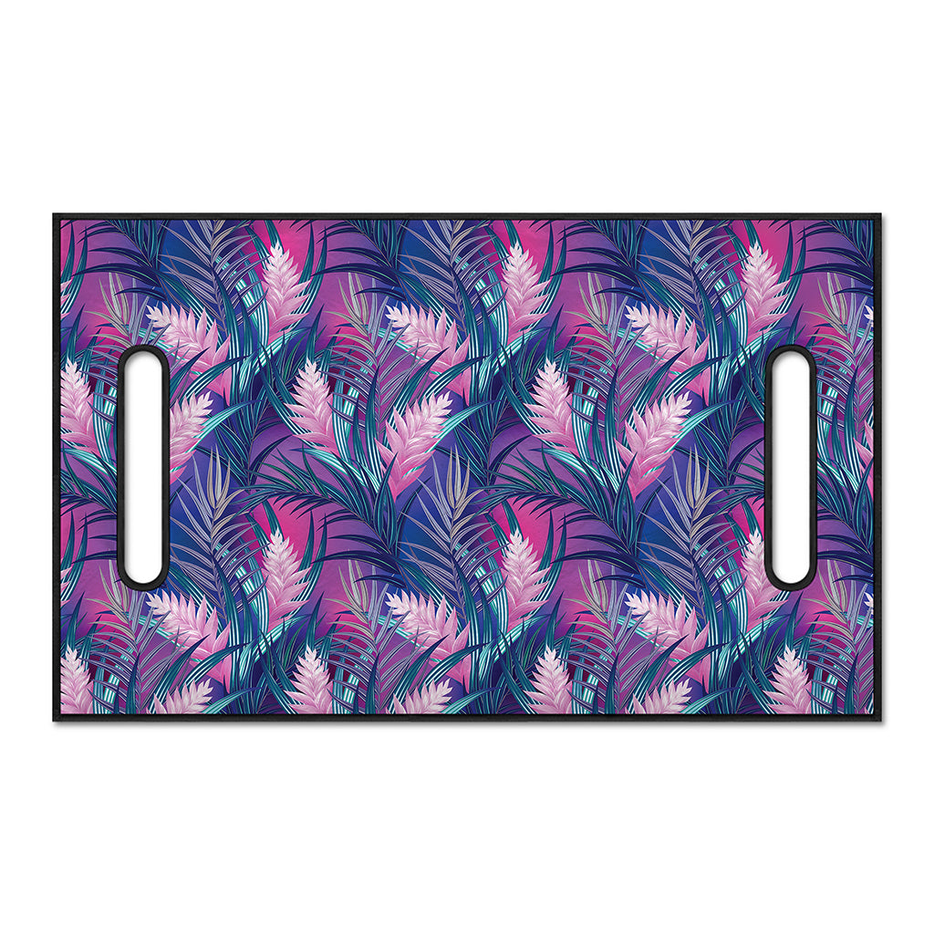 Teal And Pink Tropical Floral Print Golf Cart Seat Cover
