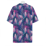 Teal And Pink Tropical Floral Print Hawaiian Shirt