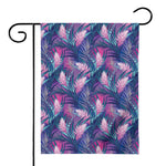 Teal And Pink Tropical Floral Print House Flag
