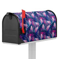 Teal And Pink Tropical Floral Print Mailbox Cover