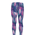 Teal And Pink Tropical Floral Print Men's Leggings