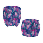 Teal And Pink Tropical Floral Print Office Chair Cover