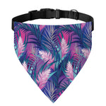 Teal And Pink Tropical Floral Print Over The Collar Dog Bandana