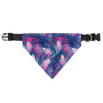 Teal And Pink Tropical Floral Print Over The Collar Dog Bandana