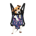 Teal And Pink Tropical Floral Print Pet Carrier Backpack
