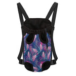 Teal And Pink Tropical Floral Print Pet Carrier Backpack