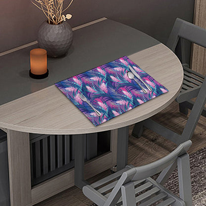 Teal And Pink Tropical Floral Print Placemat