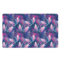 Teal And Pink Tropical Floral Print Polyester Doormat