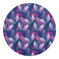 Teal And Pink Tropical Floral Print Round Blanket