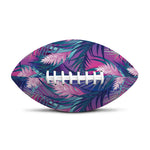 Teal And Pink Tropical Floral Print Rugby Ball