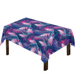 Teal And Pink Tropical Floral Print Tablecloth