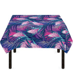Teal And Pink Tropical Floral Print Tablecloth