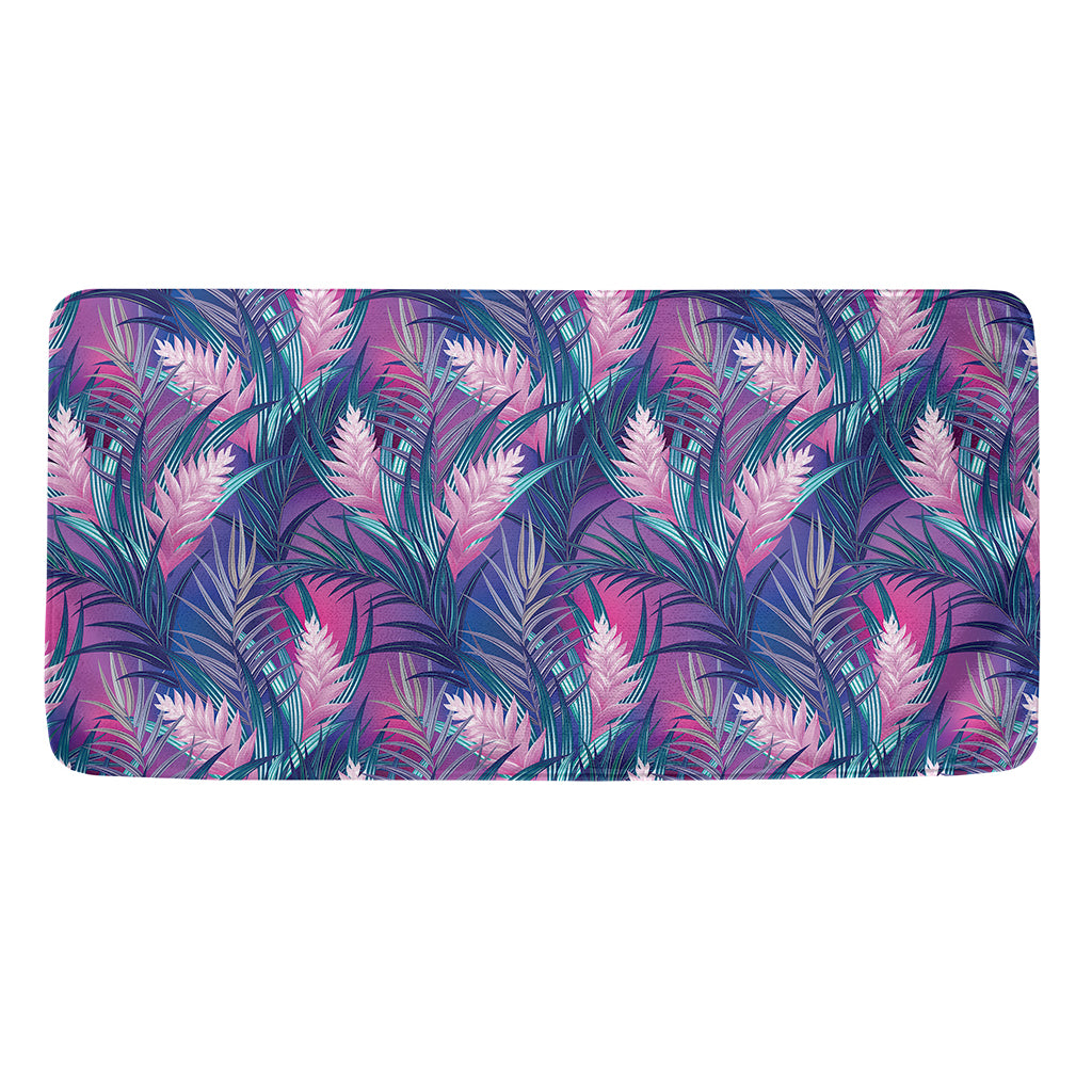 Teal And Pink Tropical Floral Print Towel