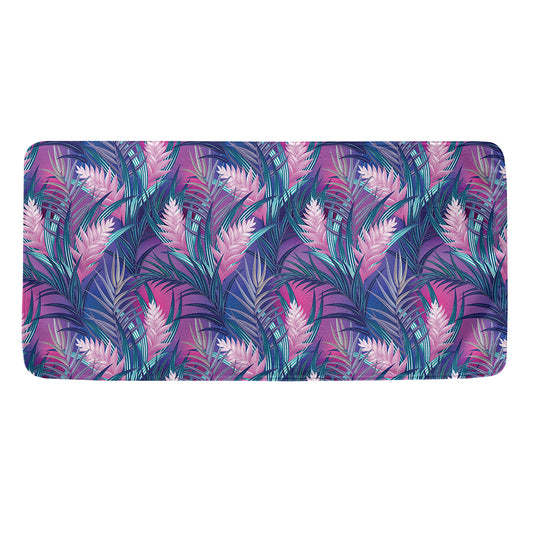 Teal And Pink Tropical Floral Print Towel