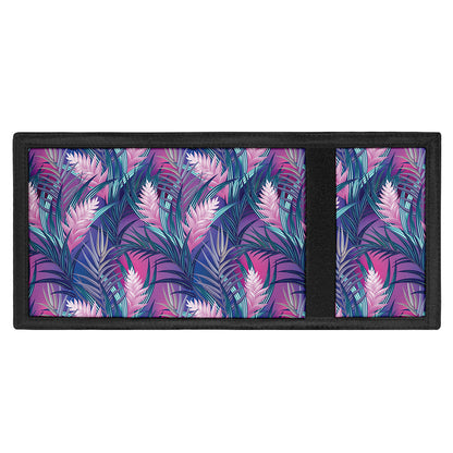 Teal And Pink Tropical Floral Print Trifold Wallet