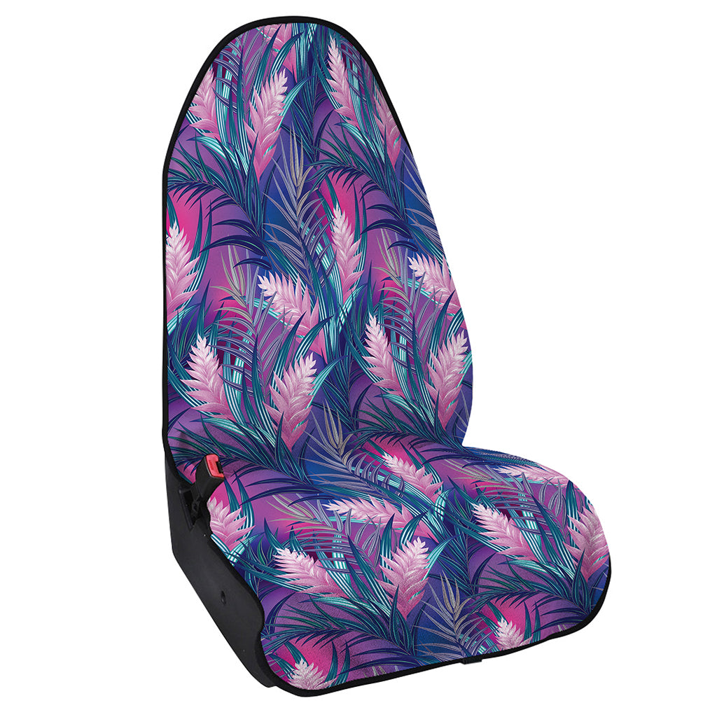 Teal And Pink Tropical Floral Print Waterproof Car Seat Cover