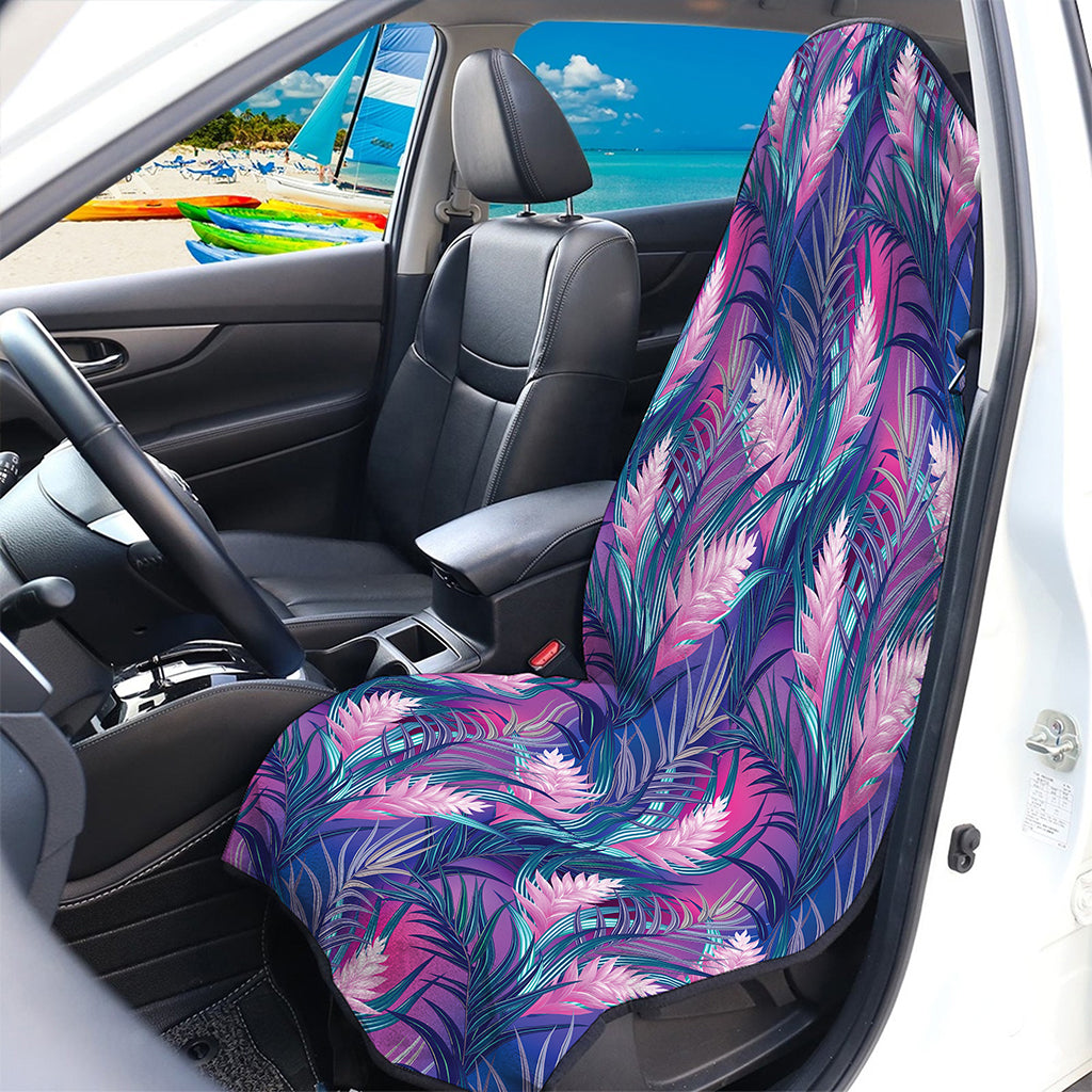 Teal And Pink Tropical Floral Print Waterproof Car Seat Cover