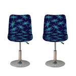 Teal And Purple Dragonfly Pattern Print Bar Stool Covers