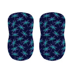 Teal And Purple Dragonfly Pattern Print Bar Stool Covers