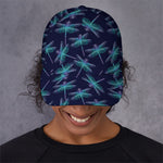 Teal And Purple Dragonfly Pattern Print Baseball Cap