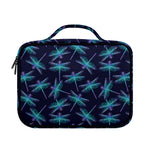 Teal And Purple Dragonfly Pattern Print Briefcase Bible Bag