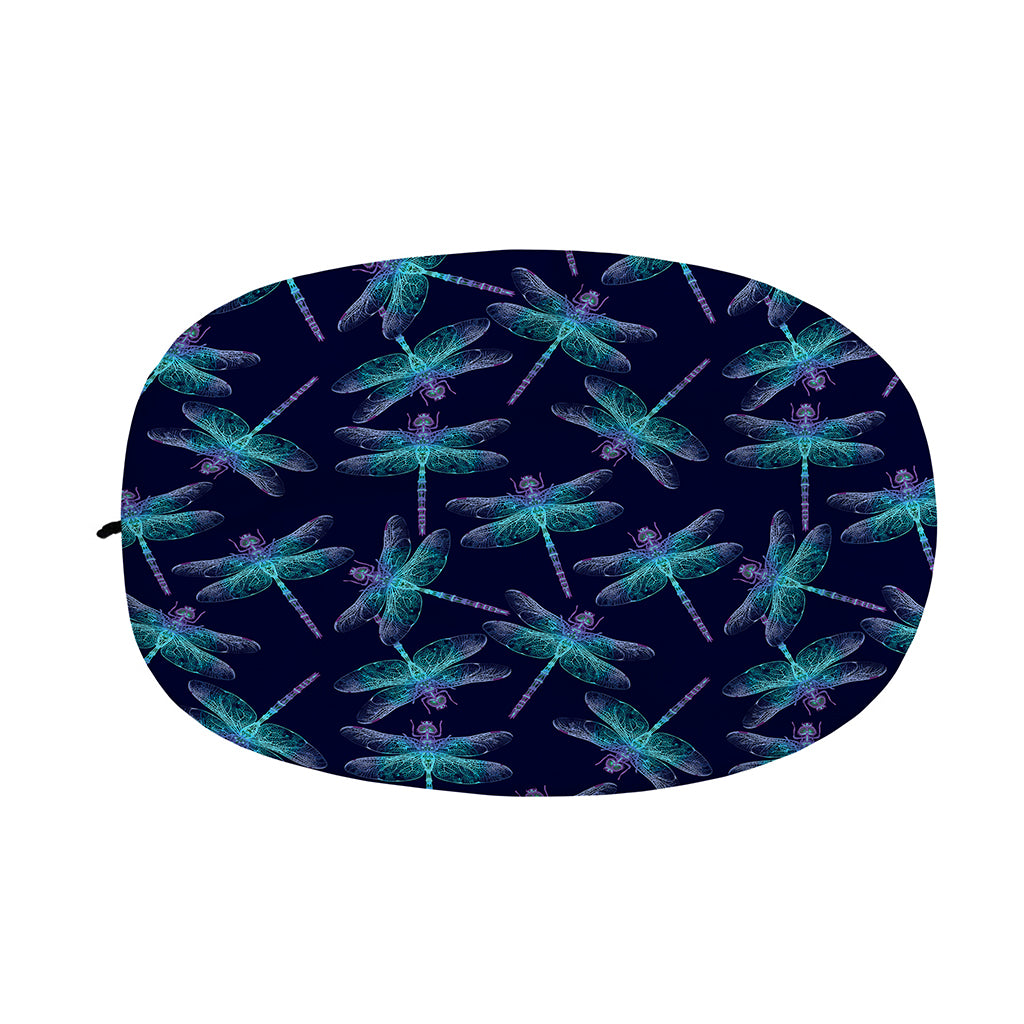 Teal And Purple Dragonfly Pattern Print Car Side Mirror Covers