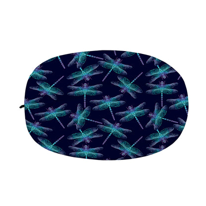 Teal And Purple Dragonfly Pattern Print Car Side Mirror Covers