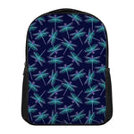 Teal And Purple Dragonfly Pattern Print Casual Backpack