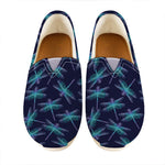 Teal And Purple Dragonfly Pattern Print Casual Shoes