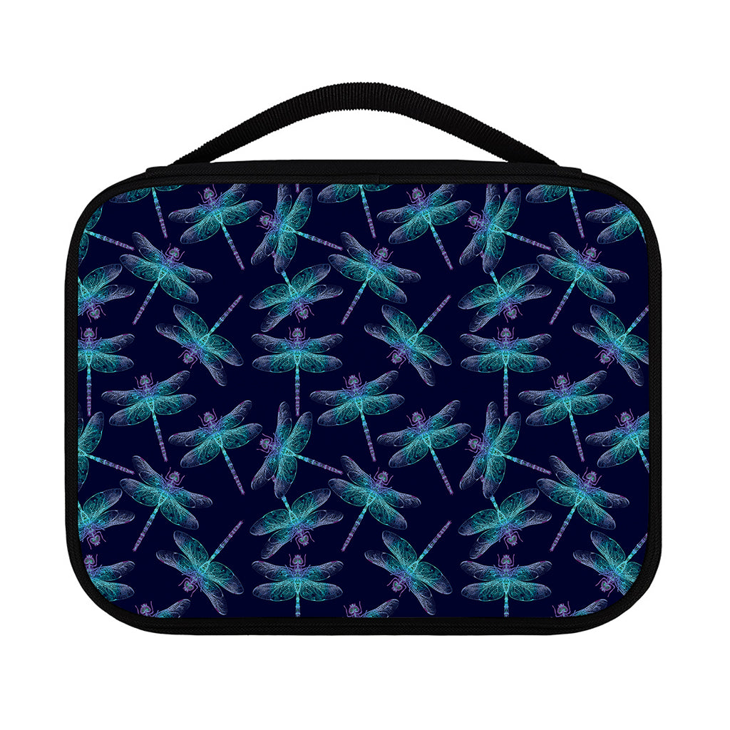 Teal And Purple Dragonfly Pattern Print Classic Bible Case