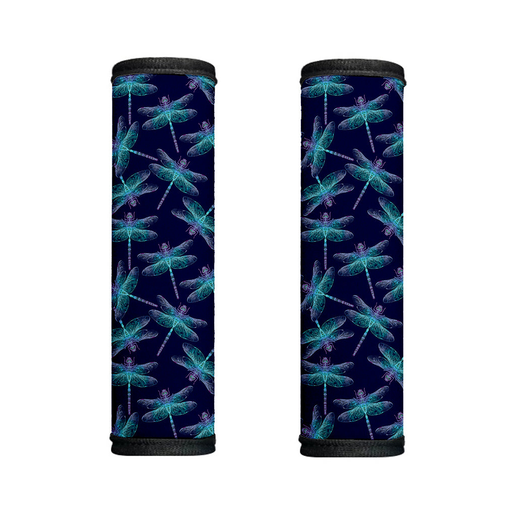 Teal And Purple Dragonfly Pattern Print Handle Covers