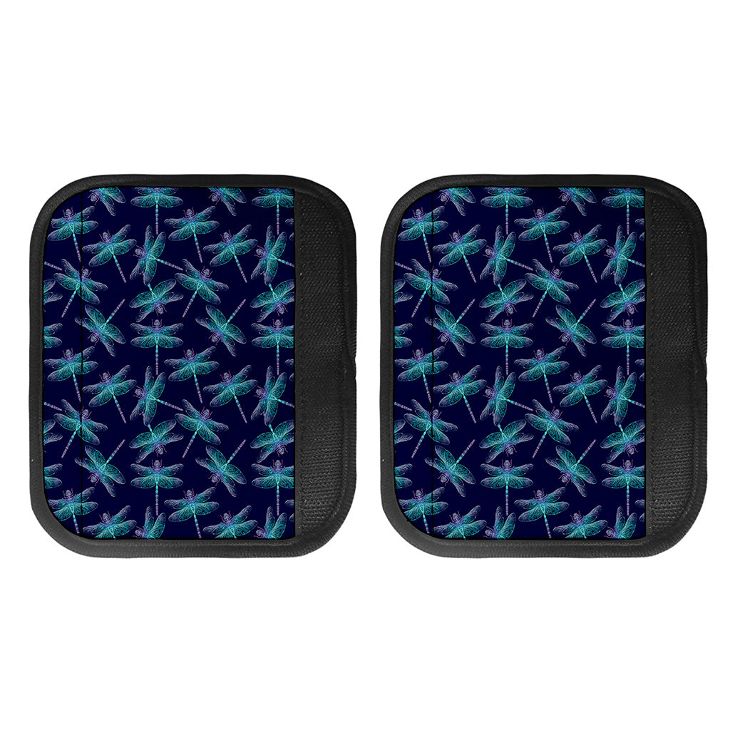 Teal And Purple Dragonfly Pattern Print Handle Covers