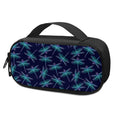 Teal And Purple Dragonfly Pattern Print Portable Cooler Travel Case